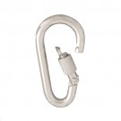 Spring hook oval with lock nut stainless steel