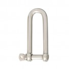 Straight D-shackle long stainless steel