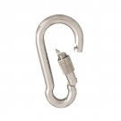 Spring hook with lock nut stainless steel