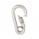 Spring hook with lock nut and eyelet stainless steel