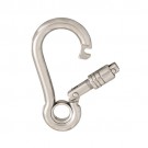 Spring hook with eyelet and self-lock nut stainless steel