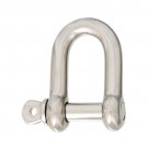 Straight D-shackle Stainless steel
